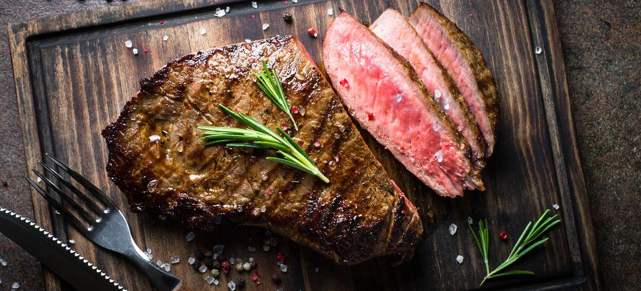 Frisch gegrilltes Rindfleisch-Steak