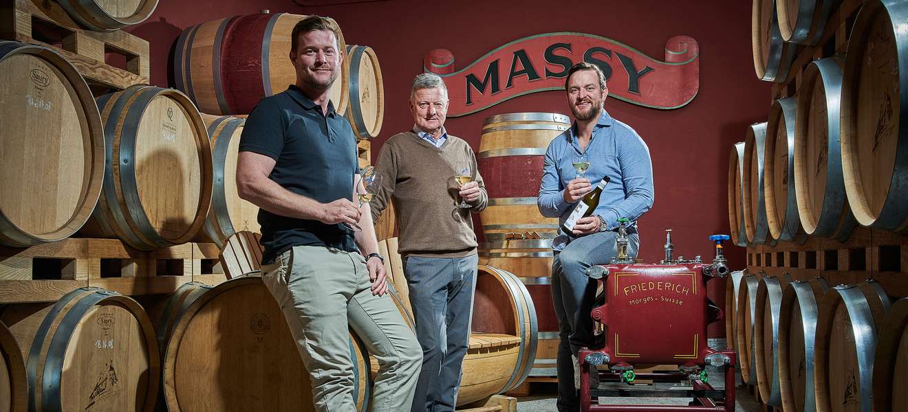 Benjamin, Luc und Gregory Massy vom Weingut Lux Massy Vins