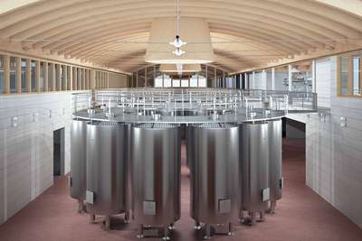 Rendering der neuen Weinkellerei von Vega Sicilia