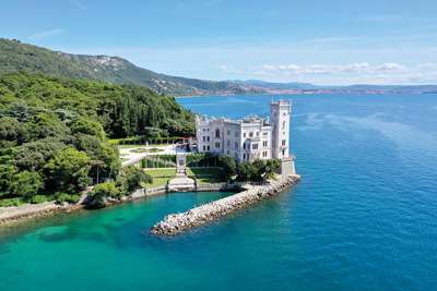 Miramare Castle in the Bay of Grignano