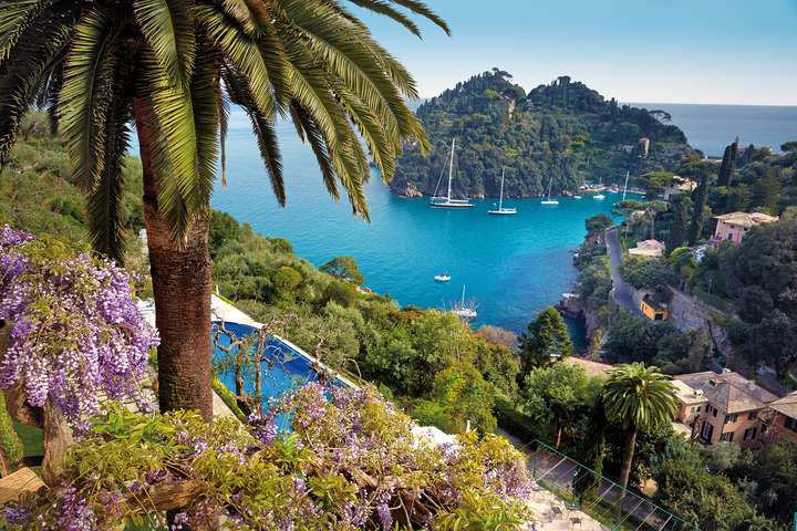 Aussicht vom »Belmond Hotel Splendido« auf die Bucht von Portofino.