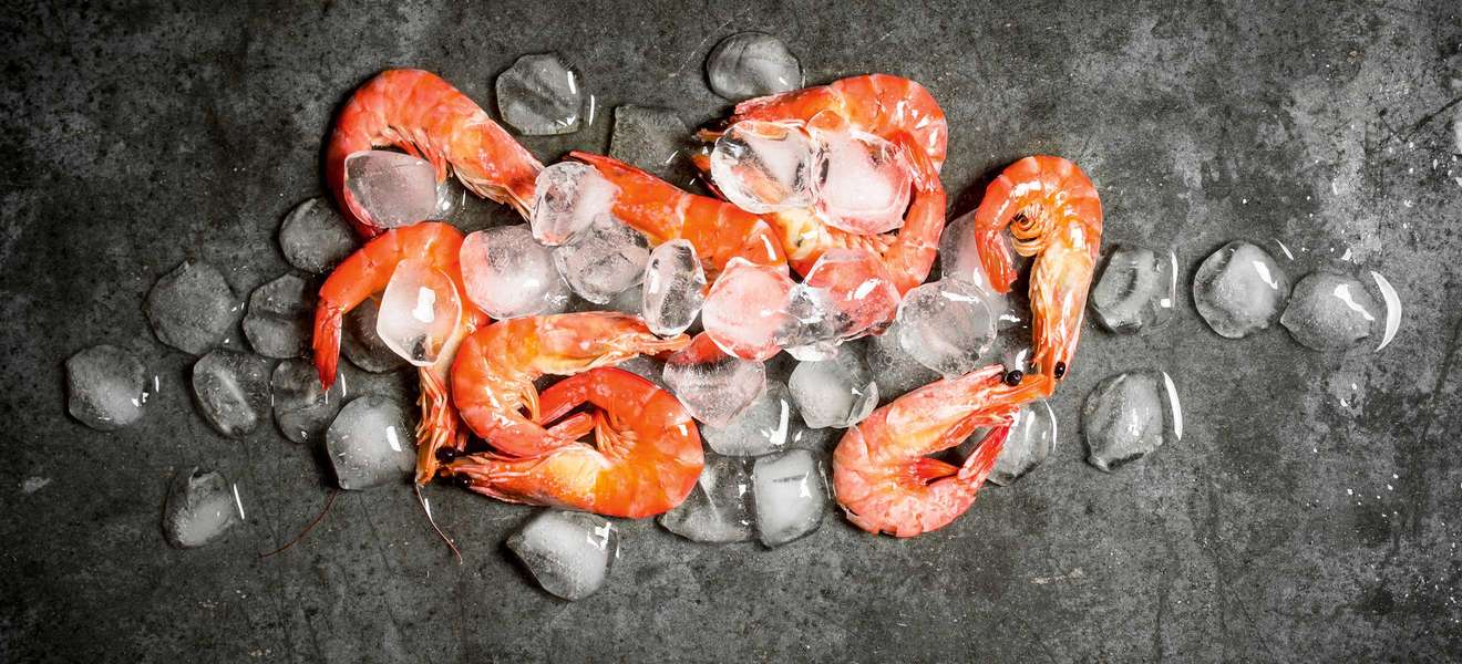 Crevetten sollten fangfrisch tiefgefroren werden – am besten schon direkt auf dem Boot. 