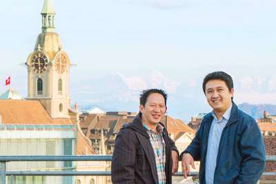 Die zwei Berner Organisatoren und Brüder mit asiatischen Wurzeln: Jimmy Tran und Sam Tang.