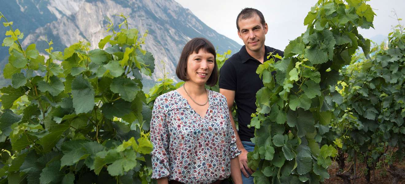 Isabella und Stéphane Kellenberger besitzen seit vier Jahren das wohl jüngste Weingut des Wallis.