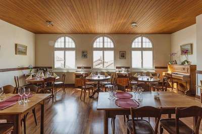 «Café de Riex» Koch Peter Hasler serviert in seinem «Café de Riex» Gerichte aus der unmittelbaren Umgebung. Saisonalität und Regionalität sind hier mehr als Lippenbekenntnisse.